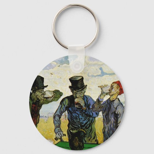 De Drinkers door Vincent van Gogh Sleutelhanger (Voorkant)