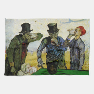 De Drinkers door Vincent van Gogh Theedoek
