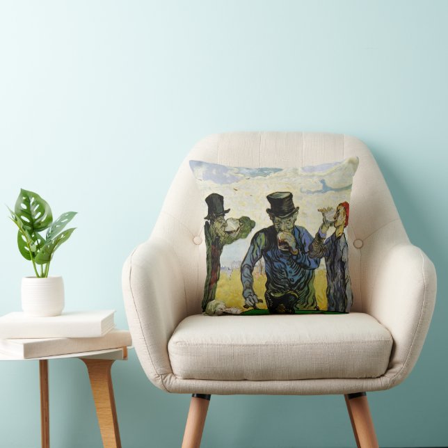 De Drinkers van Vincent van Gogh Kussen (Stoel)