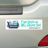 De drive-in zal nooit wit sterven bumpersticker (Op auto)