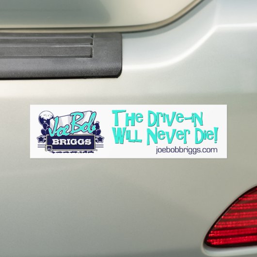 De drive-in zal nooit wit sterven bumpersticker (Op auto)