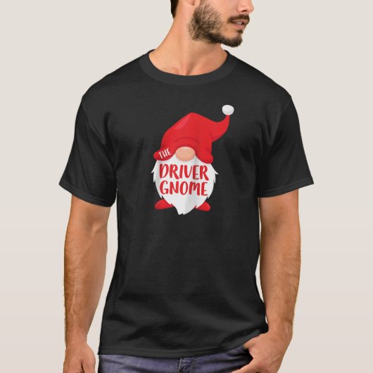 De Driver Gnome Bijpassende Kerst Kleding Ragla T-shirt (Voorkant)