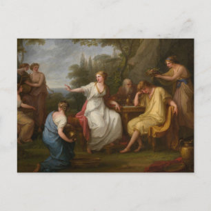 De droefheid van Telemachus door Angelica Kauffman Briefkaart