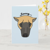 De droevige Duitse Hond Shepard van de Kaart ben (Gele Bloem)