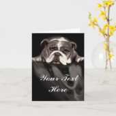 De droevige kaart van de buldog emotionele nota (Gele Bloem)