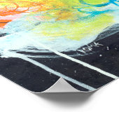 De dromen - Square Abstracte expressionistische ku Poster (Hoek)