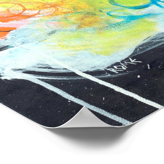 De dromen - Square Abstracte expressionistische ku Poster (Hoek)