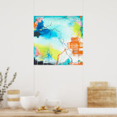 De dromen - Square Abstracte expressionistische ku Poster (Keuken)