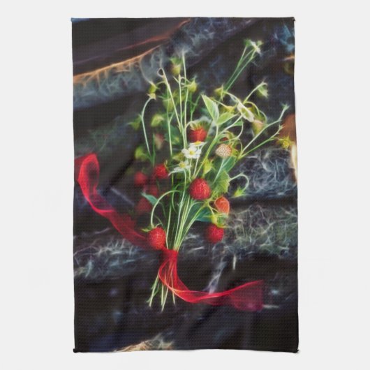 De Dromen van de aardbei Theedoek (Verticaal)