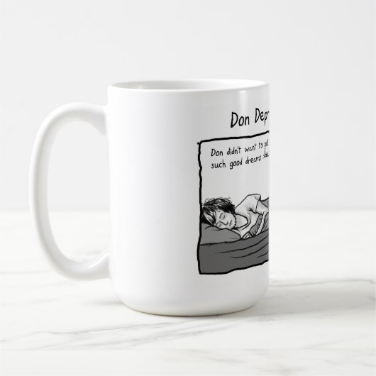 De dromen van Don Depresso (gecentreerd) Koffiemok (Links)