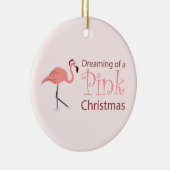 De dromen van een roze Kerstmis - Keramisch Ornament (Rechts)