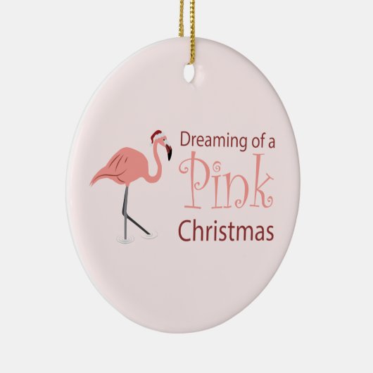 De dromen van een roze Kerstmis - Keramisch Ornament (Rechts)