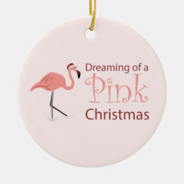 De dromen van een roze Kerstmis - Keramisch Ornament