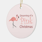De dromen van een roze Kerstmis - Keramisch Ornament (Links)