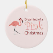 De dromen van een roze Kerstmis - Keramisch Ornament (Achterkant)