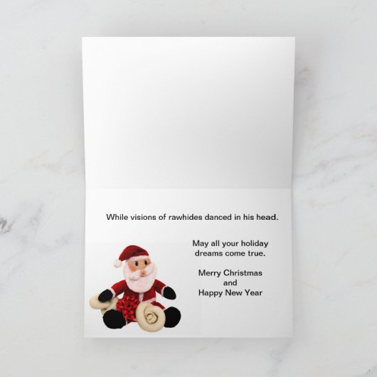 De Dromen van Kerstmis van het puppy Feestdagen Kaart (Binnen)