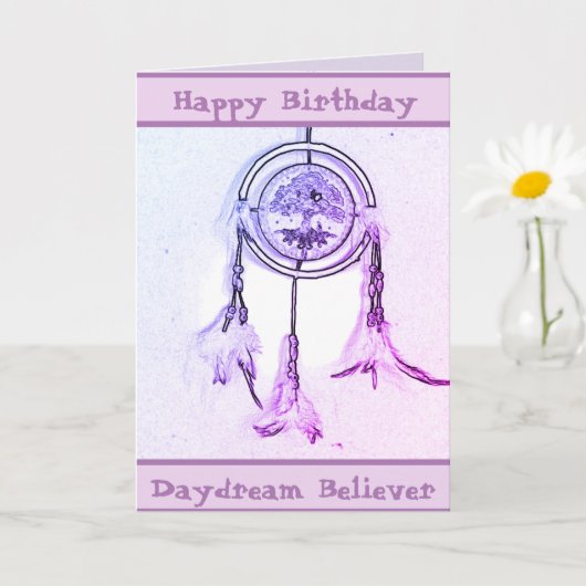 De dromen vangen Gevouwen Wenskaart in Kaart (Kleine Plant)