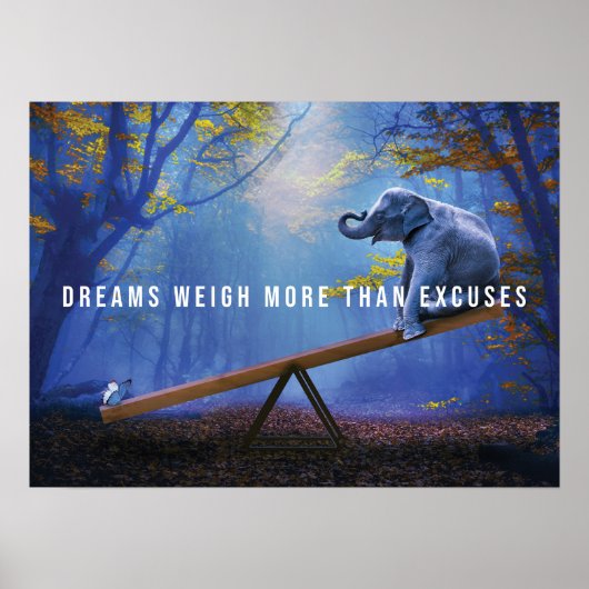 De dromen wegen meer dan excuus, de Motivatie van  Poster (Voorkant)