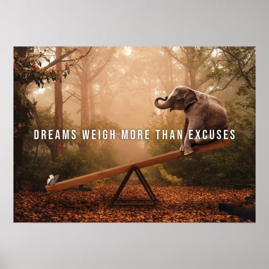 De dromen wegen meer dan excuus, de Motivatie van  Poster (Voorkant)