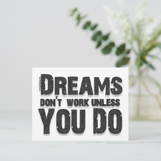 De dromen werken niet briefkaart (Staand voorkant)