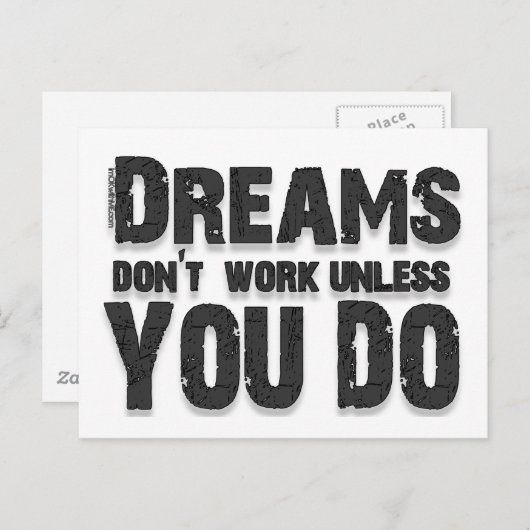 De dromen werken niet briefkaart (Voorkant / Achterkant)