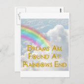 De dromen worden gevonden aan het eind van Rainbow Briefkaart (Voorkant / Achterkant)