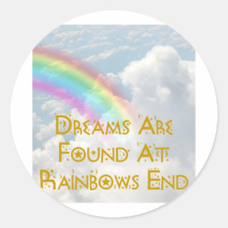 De dromen worden gevonden aan het eind van Rainbow Ronde Sticker