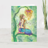 De Dromer Waterverf Bloemenfee Kunst Kaart (Voorkant)
