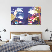 De dromerige maan canvas afdruk (Insitu (Slaapkamer))