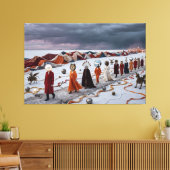 • De Dromersoptocht: Een Surrealistische Processie Canvas Afdruk (Insitu (Woonkamer))