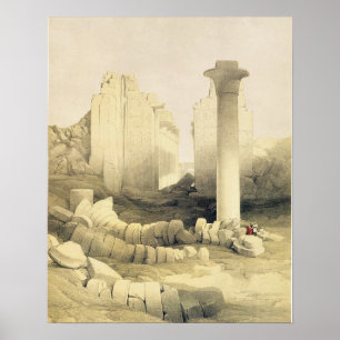 De Dromos of de centrale hal van de Grote Tempel v Poster
