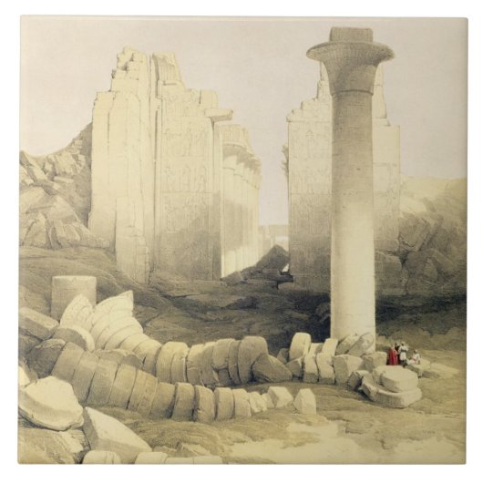 De Dromos of de centrale hal van de Grote Tempel v Tegeltje (Voorkant)