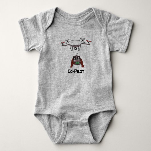 De drone tweede bestuurder baby onsie springpak romper (Voorkant)