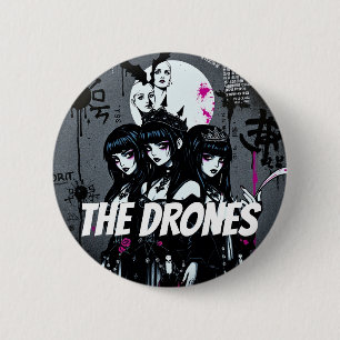 DE DRONES Donker Ronde Button 5,7 Cm