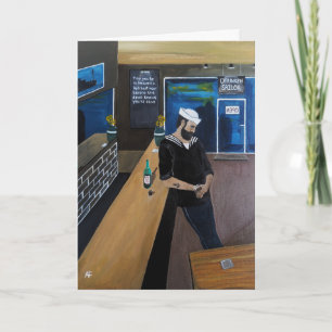 De dronken zeiler Schilderij van Alfred Fox Kaart