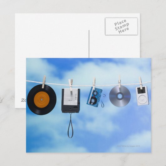 De Drooglijn van media Briefkaart (Voorkant / Achterkant)