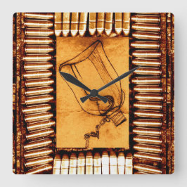 De droogte vierkante klok