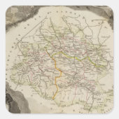 De droogte vierkante sticker (Voorkant)