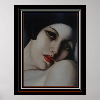 De droom - Art Deco Print door Tamara de Lempicka