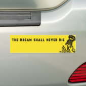 DE DROOM DIENT NOOIT TE STERVEN BUMPERSTICKER (Op auto)