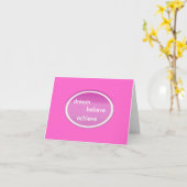 de droom, gelooft, bereikt notecard kaart (Gele Bloem)