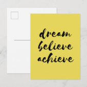 De droom gelooft briefkaart bereik (Voorkant / Achterkant)