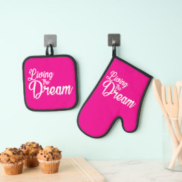 De droom Inspirerend Motivatie leven Ovenwant & Pannenlap Set