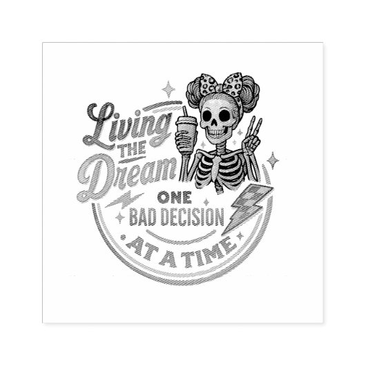 De droom leven... rubberstempel (Afrduk)