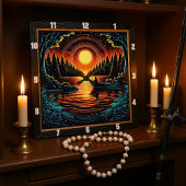 De droom van Angler Vierkante Klok