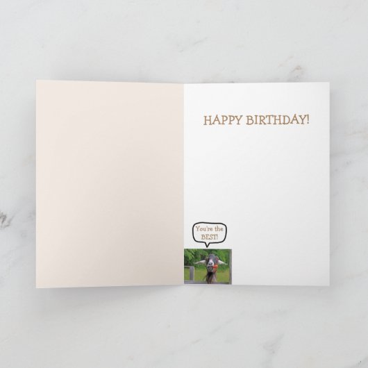 De droom van de grappige geit van Birthday leven Kaart (Binnen)