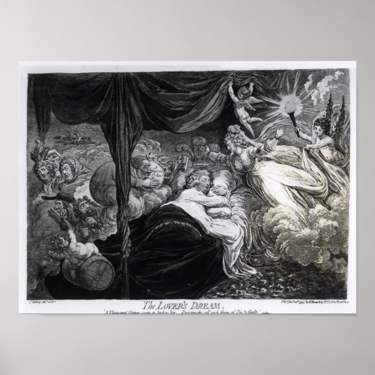 De droom van de Lover, 1795 Poster (Voorkant)