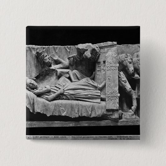 De droom van de Magi, van de kathedraal Vierkante Button 5,1 Cm (Voorkant)