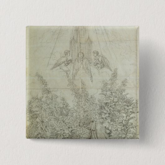 De droom van de muzikant vierkante button 5,1 cm (Voorkant)
