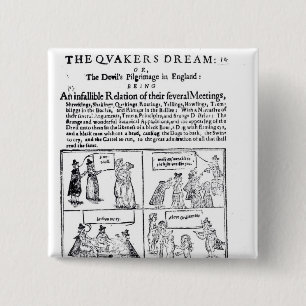 De droom van de Quakers Vierkante Button 5,1 Cm